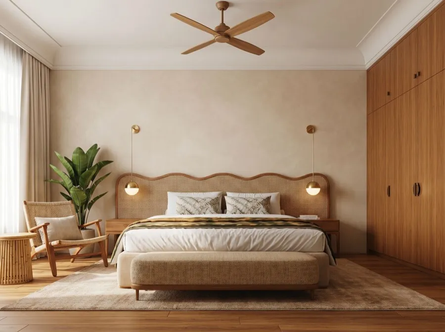 Спальня Boutique Suite с ротанговым изголовьем